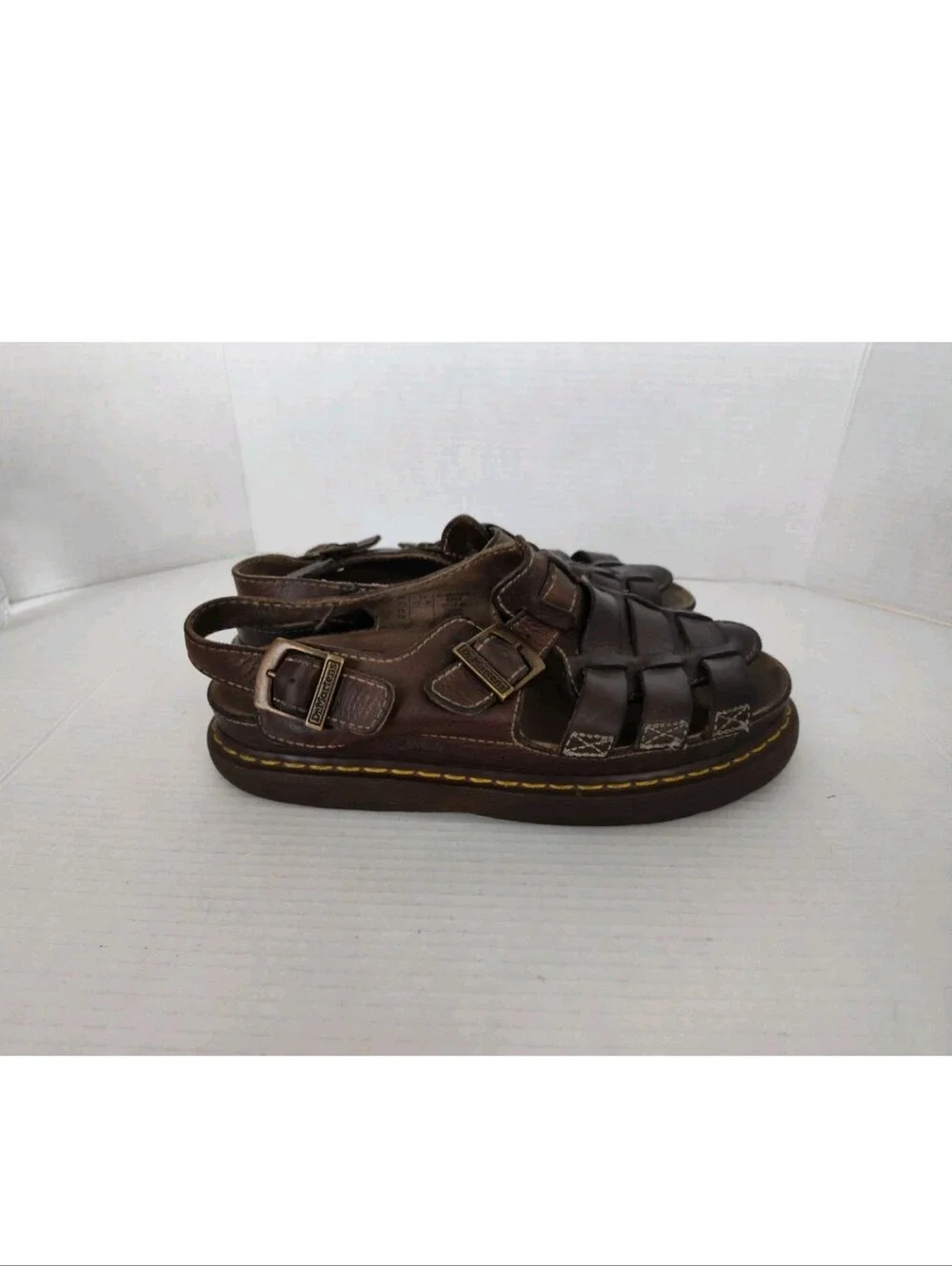 Dr. Martens Mens Size 12 Fisherman Sandals Brown Leather 8092 Vintage